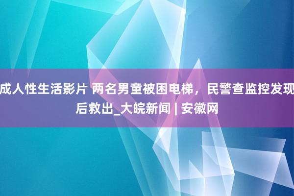 成人性生活影片 两名男童被困电梯,民警查监控发现后救出_大皖新闻 | 安徽网