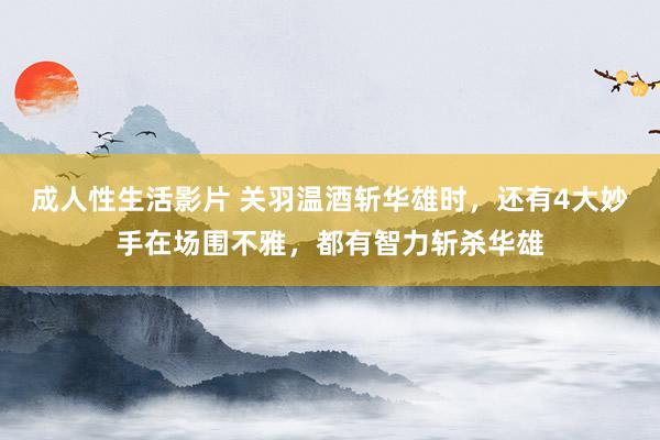 成人性生活影片 关羽温酒斩华雄时,还有4大妙手在场围不雅,都有智力斩杀华雄
