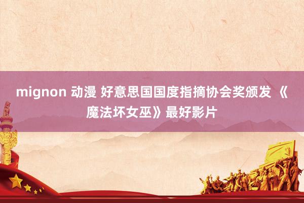 mignon 动漫 好意思国国度指摘协会奖颁发 《魔法坏女巫》最好影片
